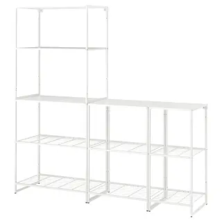 JOSTEIN shelving unit, in/outdoor/white, 182x40x180 cm