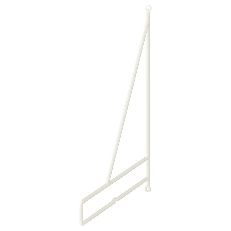White metal bracket, angled l-shape, PERSHULT design.