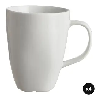 VÄRDERA set: mug x4, white, 30 cl