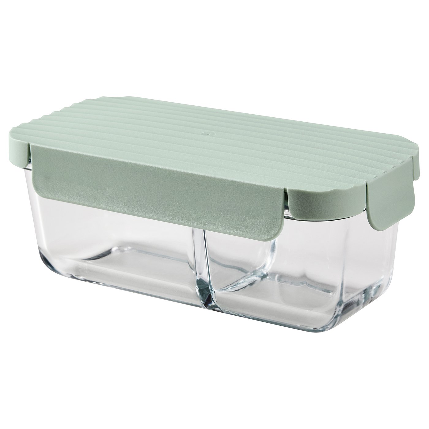 HAVSTOBIS lunch box, transparent/light green, 700 ml