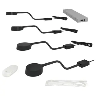 YTBERG / TRÅDFRI lighting kit, black, Height 2 x Length 36 x Width 6.8 cm