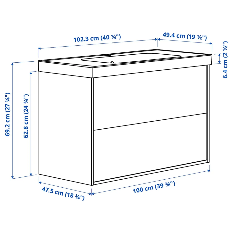 part: ÄNGSJÖN / ORRSJÖN wash-stnd w drawers/wash-basin