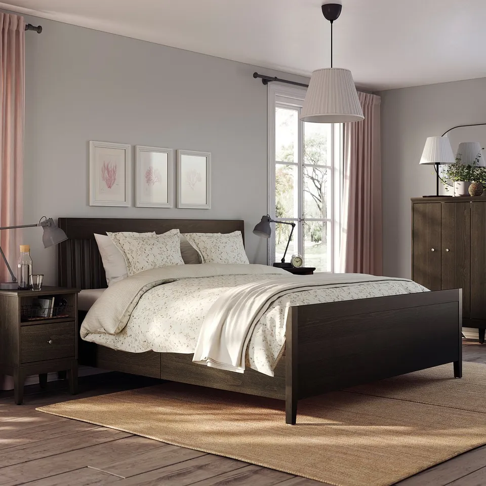 part: IDANÄS bed frame with storage