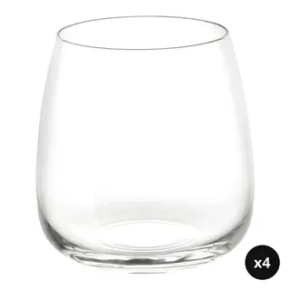 DYRGRIP set: glass x4, clear glass, 36 cl