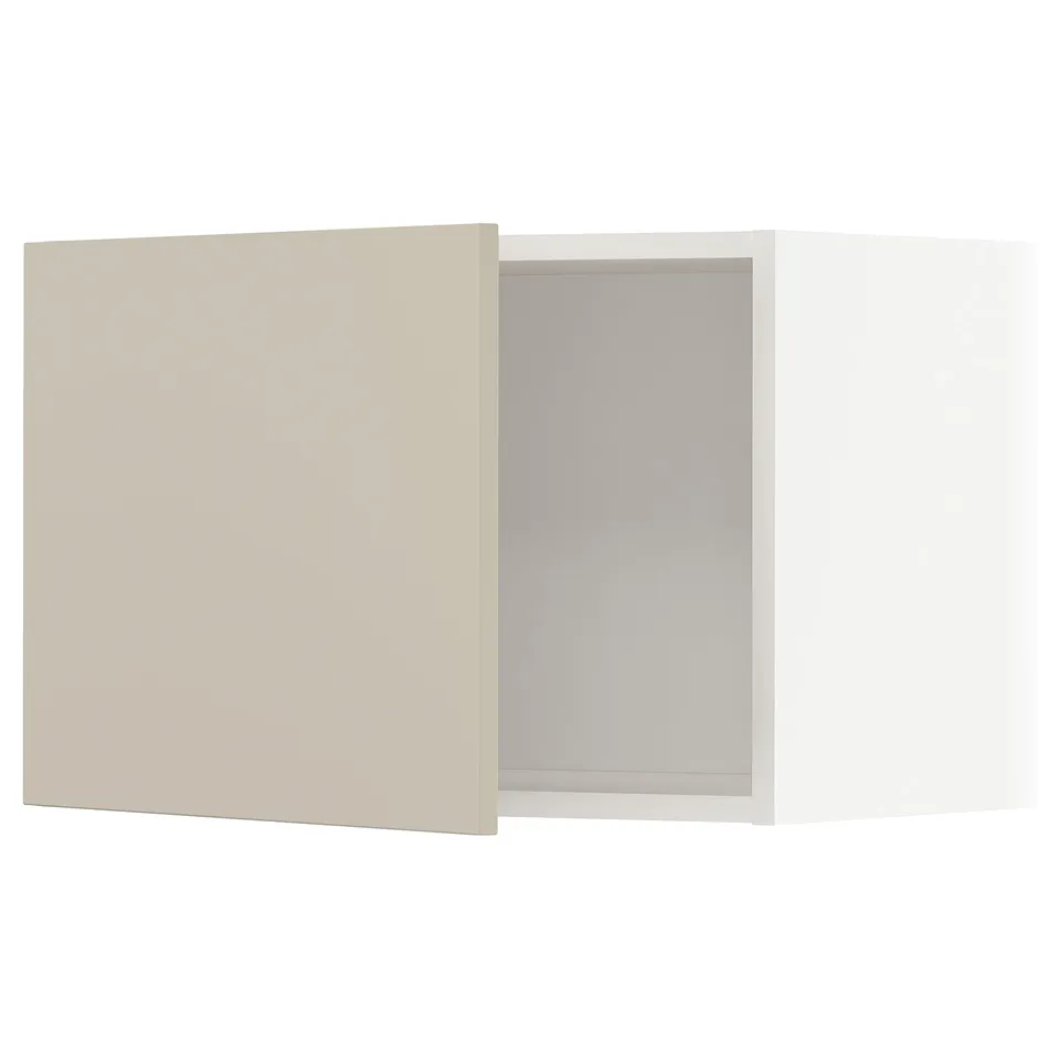 Beige METOD kitchen cabinet, modern & minimalist, rectangular with smooth surfaces.