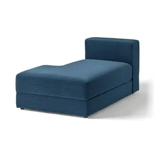 JÄTTEBO cover chaise longue module, left, Samsala dark blue