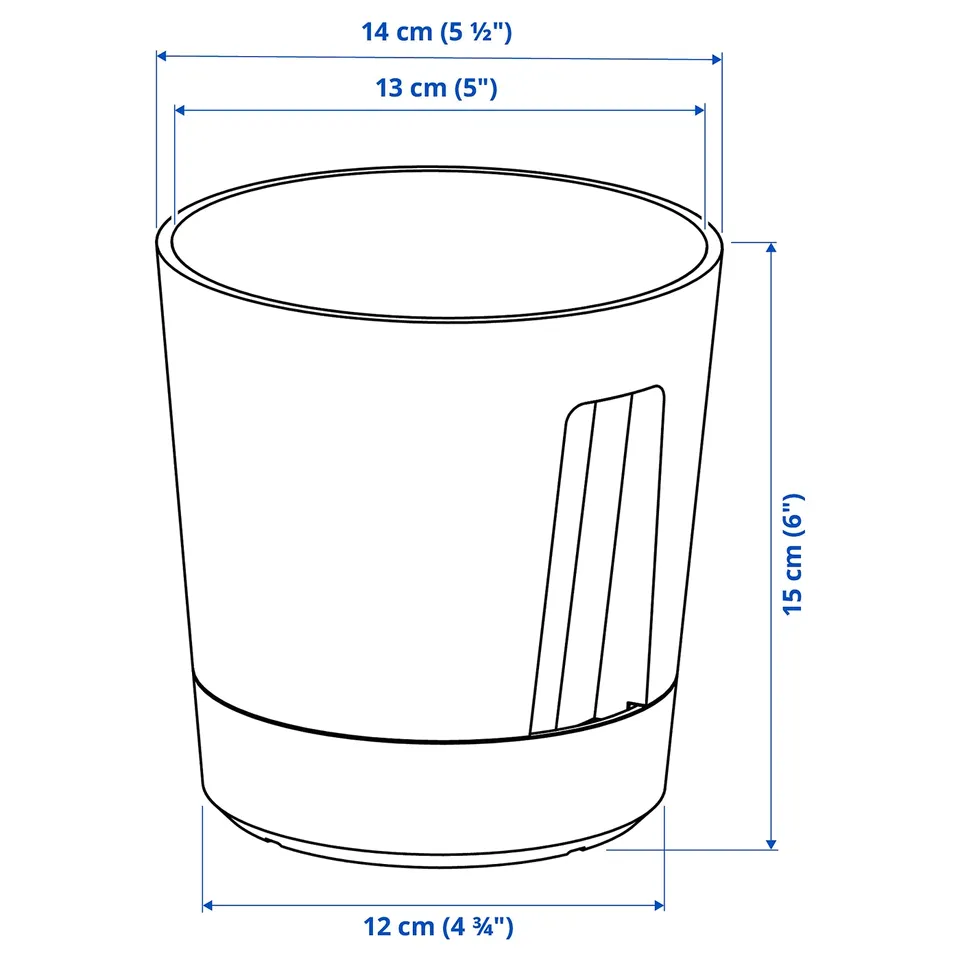 Illustration with measurements for the product: VÅRDTRÄD.