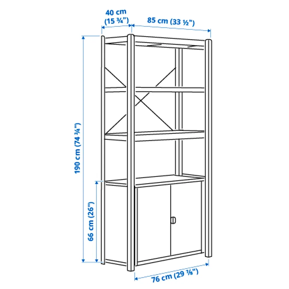 Illustration with measurements for the product: BROR.