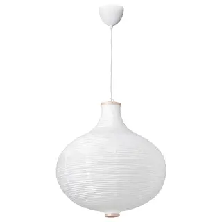 RISBYN / HAVSDJUP pendant lamp, onion shape/white, 57 cm