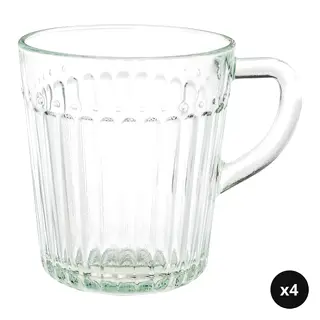 DRÖMBILD set: mug x4, clear glass, 25 cl