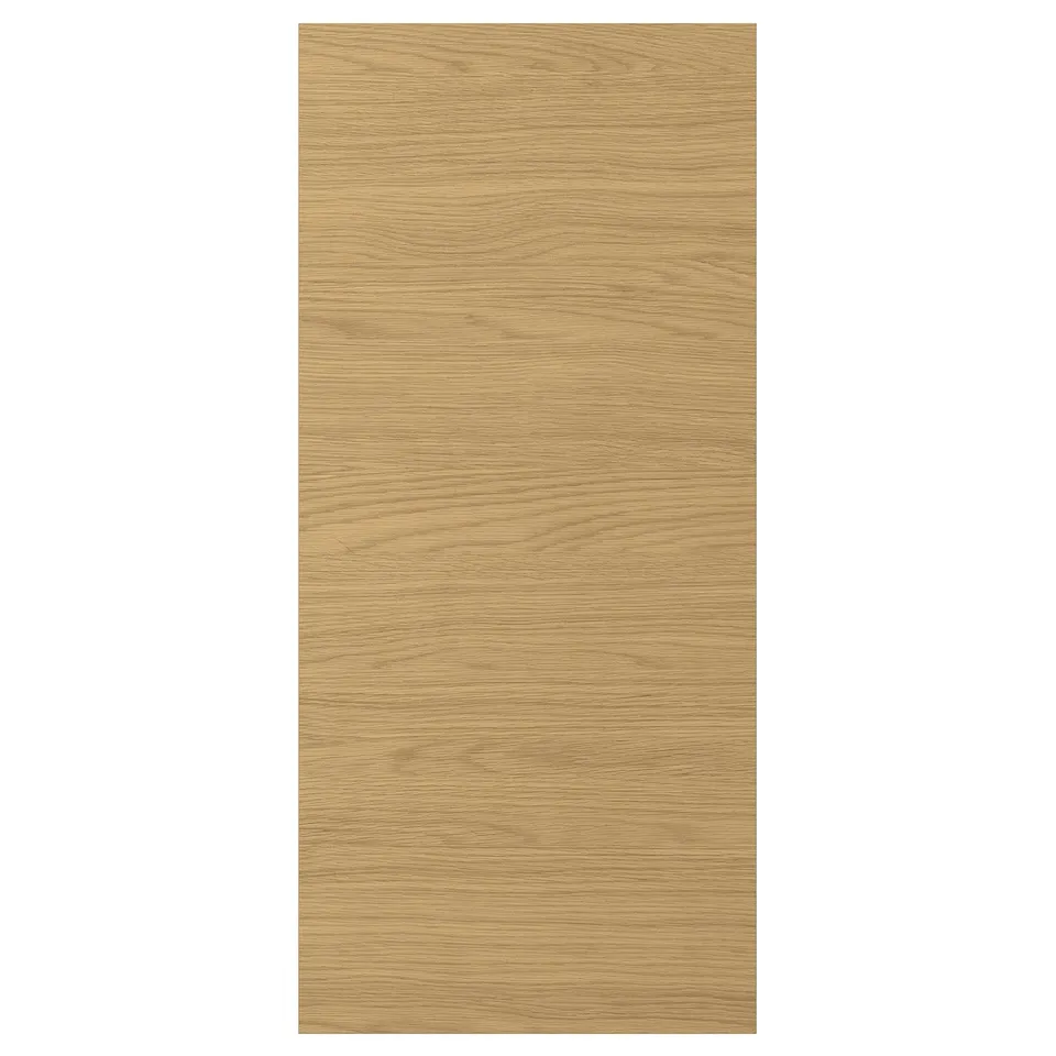VOXTORP oak finish kitchen panel, rectangular, warm tone.