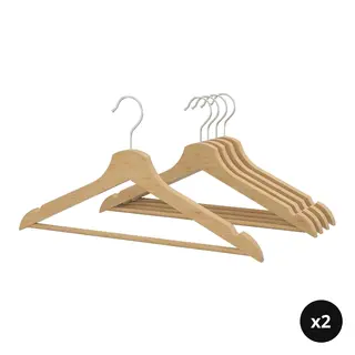 BUMERANG set: hanger x2, natural, Width 43 cm