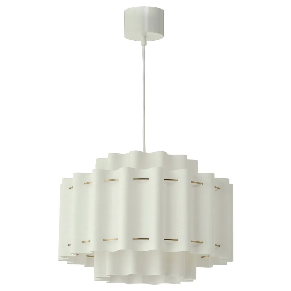 STOCKHOLM 2025 pendant lamp - white shade & brass details