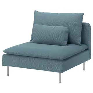 SÖDERHAMN cover for 1-seat section, Fridtuna dark grey-blue