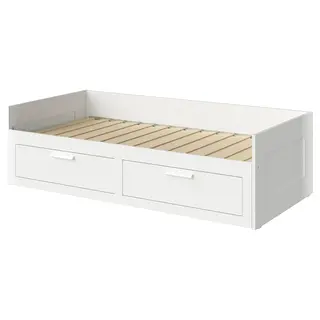 BRIMNES day-bed frame with 2 drawers, white, 80x200 cm