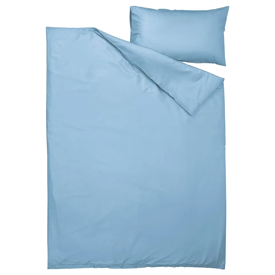 PILTANDVINGE Duvet cover and pillowcase, light blue, 150x200/50x80 cm