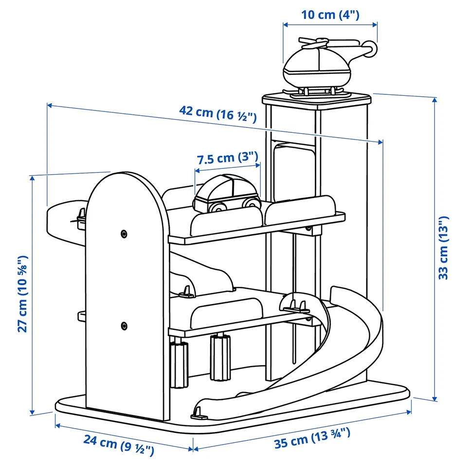 Illustration with measurements for the product: LILLABO.