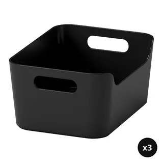 UPPDATERA set: box x3, anthracite, 24x17 cm