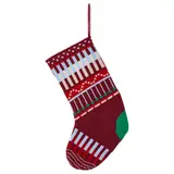 VINTERFINT Christmas stocking, striped multicolour, Length 50 cm