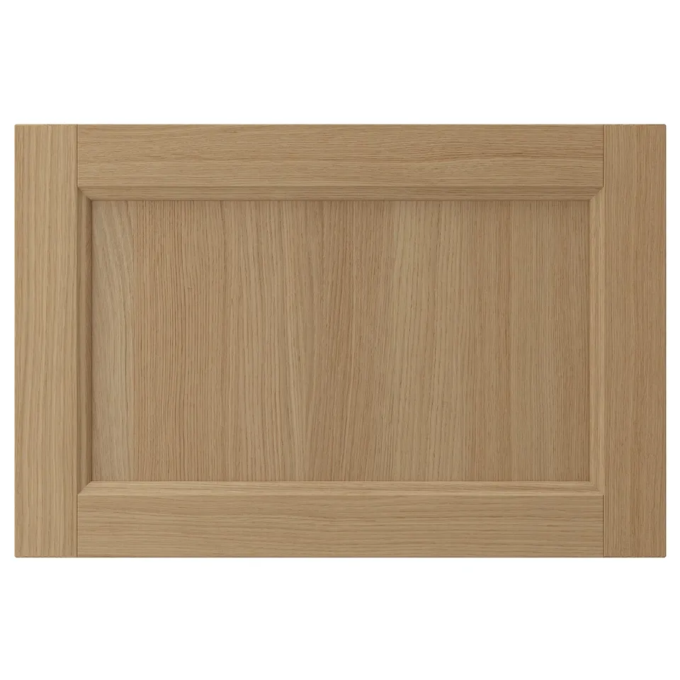VEDHAMN oak wooden cabinet door, rectangular shape, natural finish.
