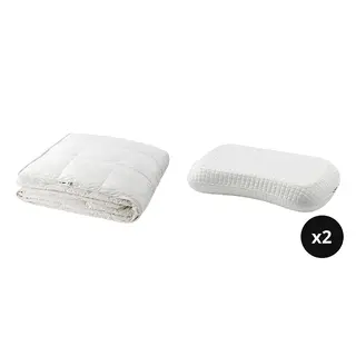 FJÄLLHAVRE Down Comforter / Ergonomic Pillow 200x230 cm