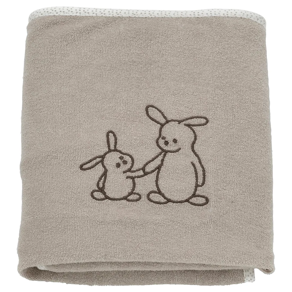 SKÖTSAM Babycare mat with cover, beige/terry, 53x80 cm
