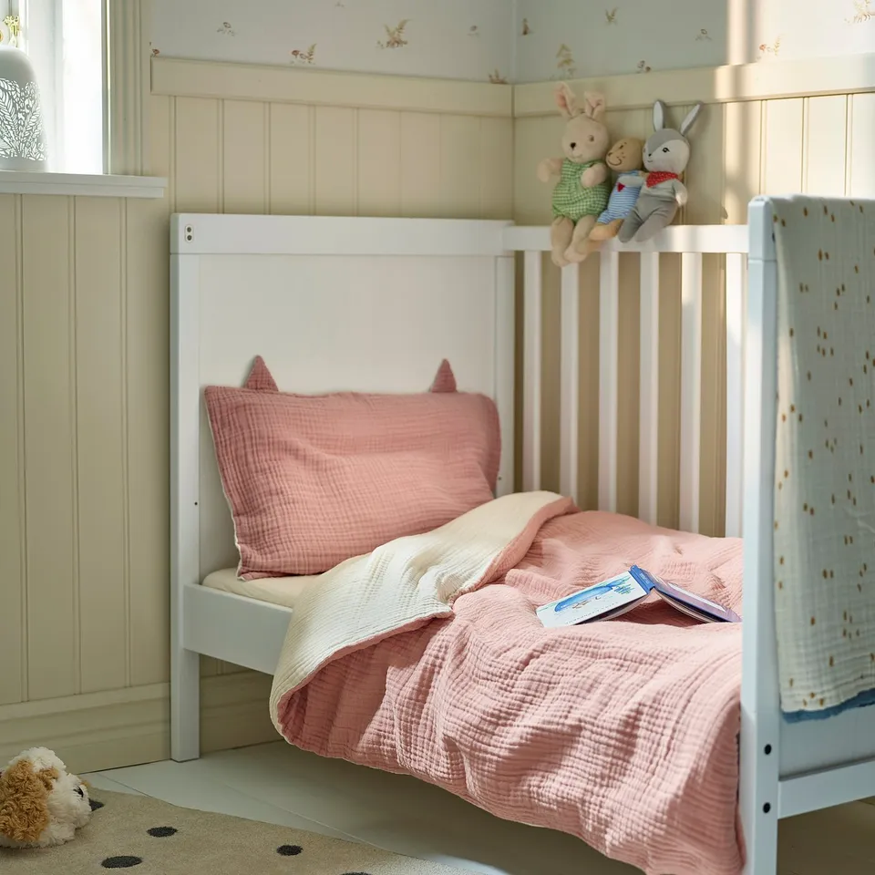 part: GULDVÄVARE 3-piece bedlinen set for cot
