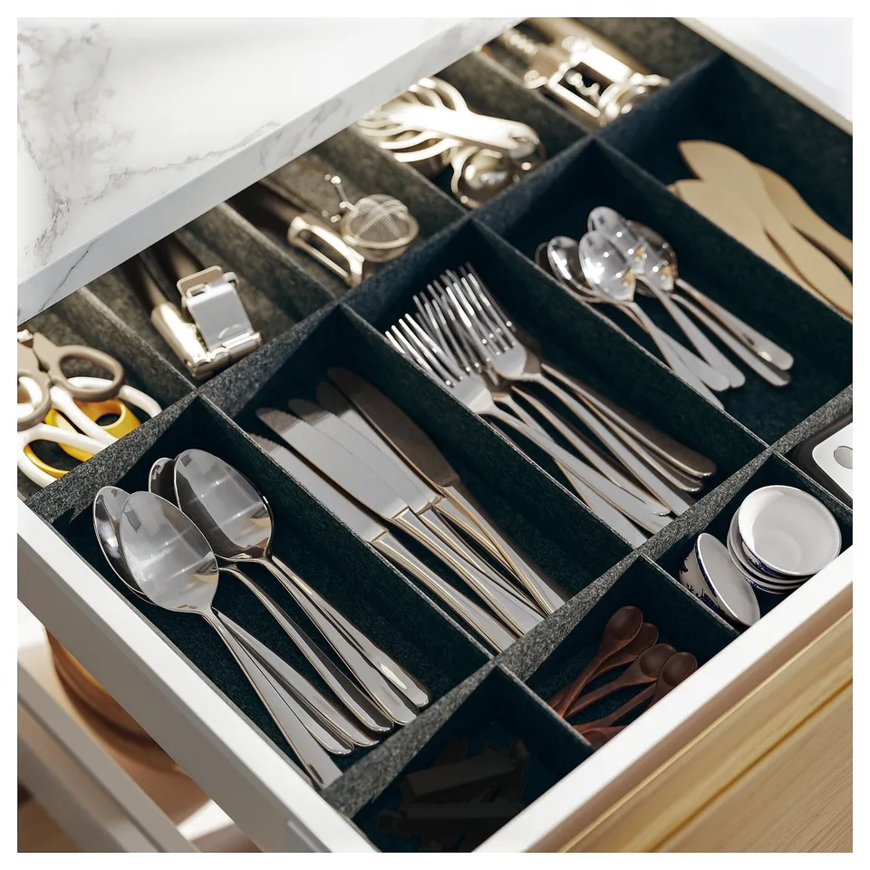 UPPDATERA Adjustable organiser for drawer, grey, 60 cm