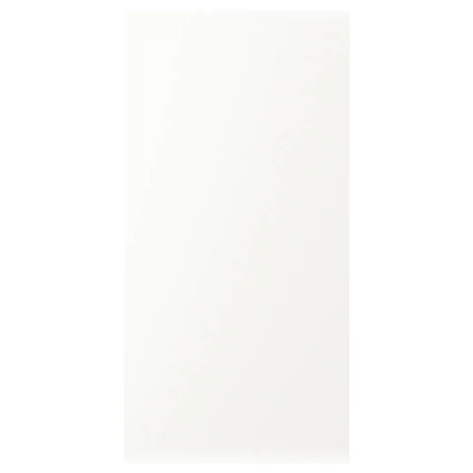 White VALLSTENA kitchen cabinet, smooth vinyl surface.