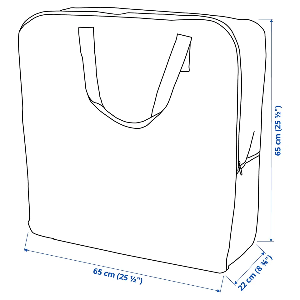 Illustration with measurements for the product: DIMPA.