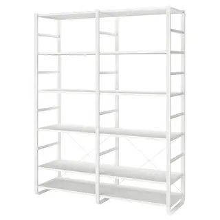 ELVARLI open storage combination, white, 165x55x216 cm