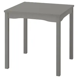 HAUGA table, grey/birch veneer, 74x74 cm