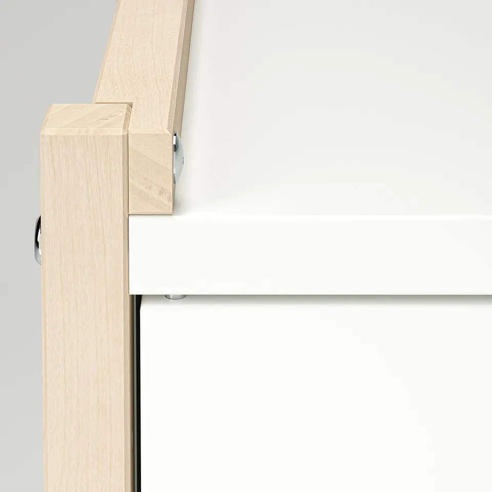 EKENABBEN Cabinet, aspen/white, 70x35x51 cm