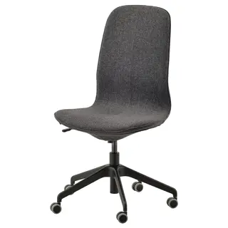 LÅNGFJÄLL conference chair, Gunnared dark grey/black, Width 68 x Depth 68 cm