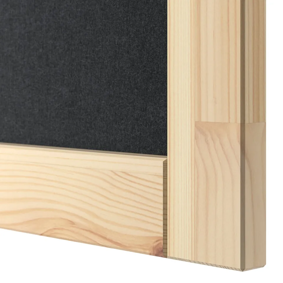 IVAR wood storage, black panel
