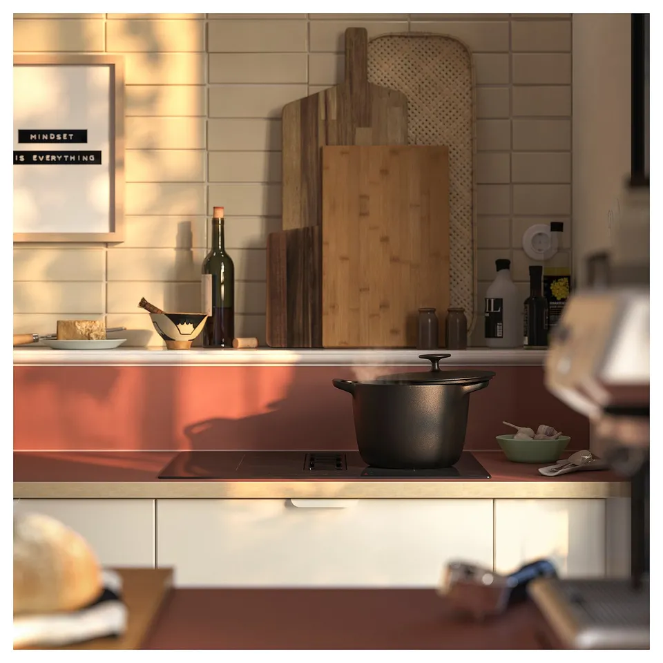 EKBACKEN Worktop, terracotta effect/laminate, 186x2.8 cm