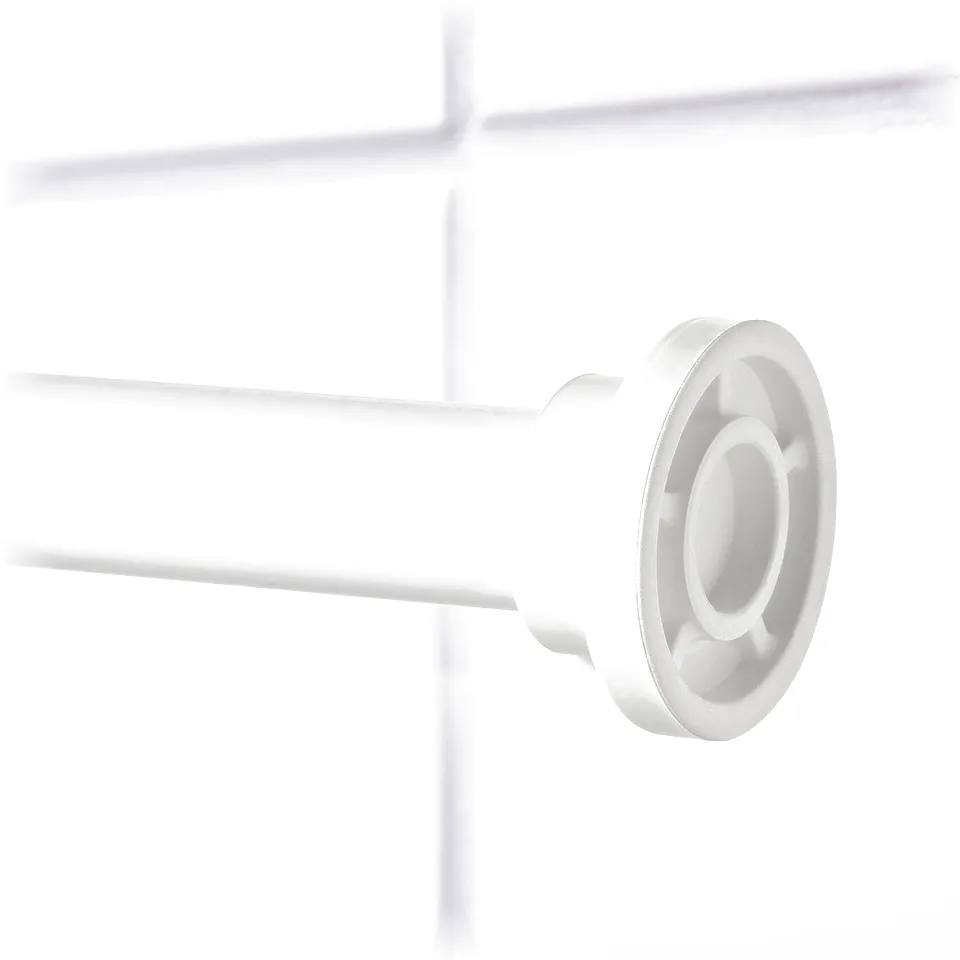 Close-up of BOTAREN shower rod end cap.