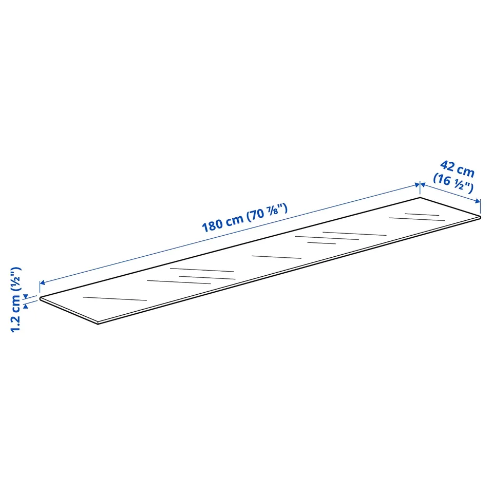 Illustration with measurements for the product: BESTÅ.