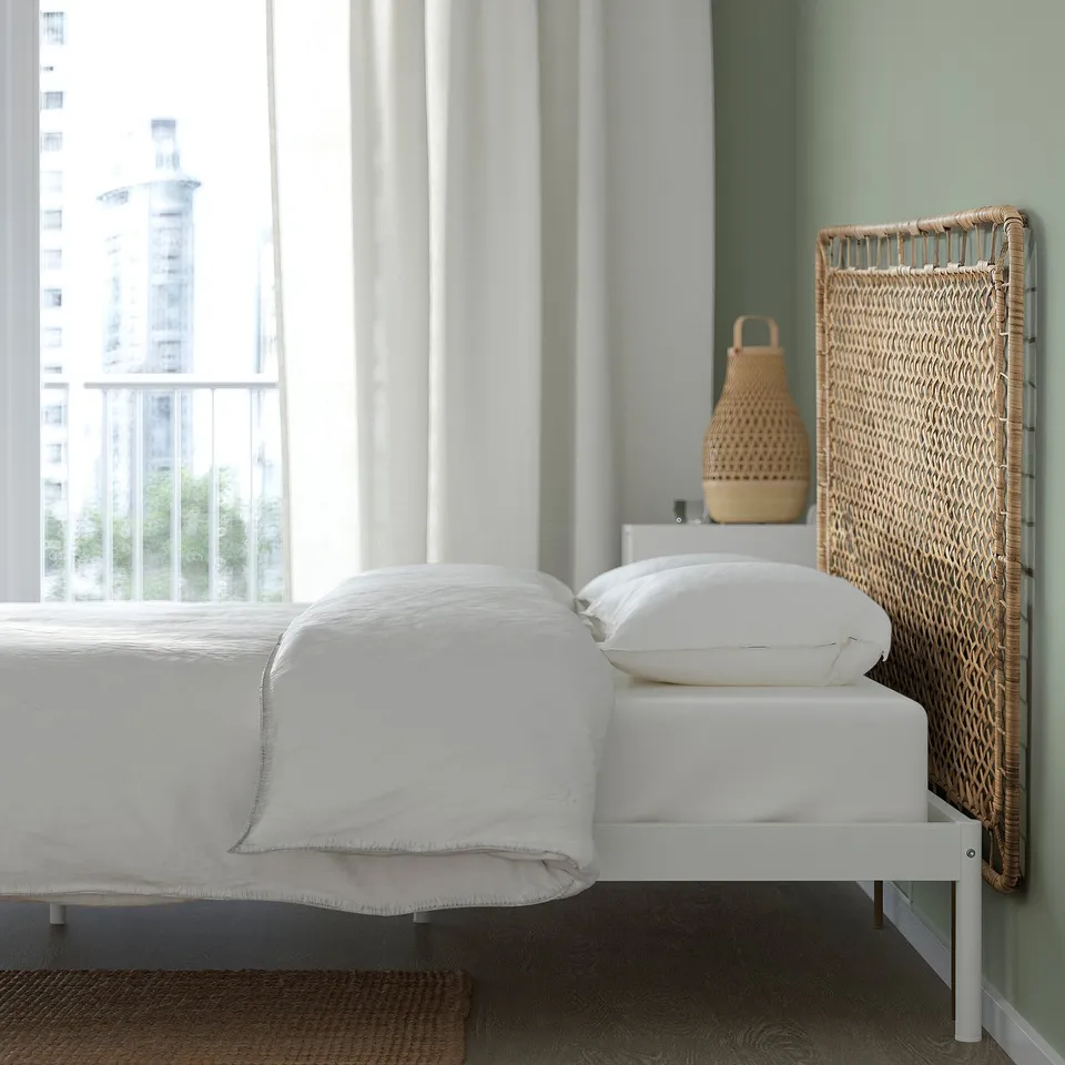 part: VEVELSTAD bed frame with 1 headboard