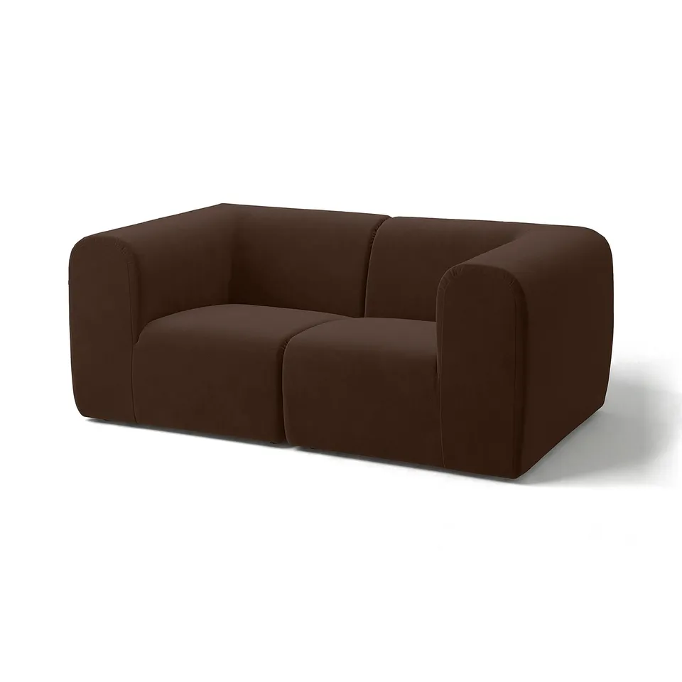 Brown STOCKHOLM 2025 sofa, modern, velvet, 25-year guarantee.