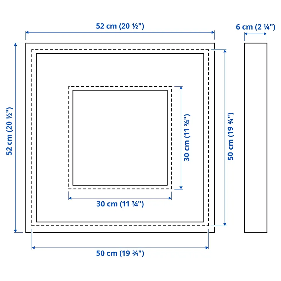 Illustration with measurements for the product: SANNAHED.