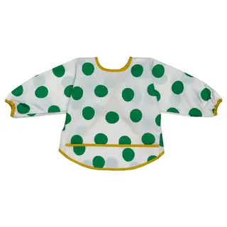 KLADDIG bib, white/green, Length 38 x Width 30 cm