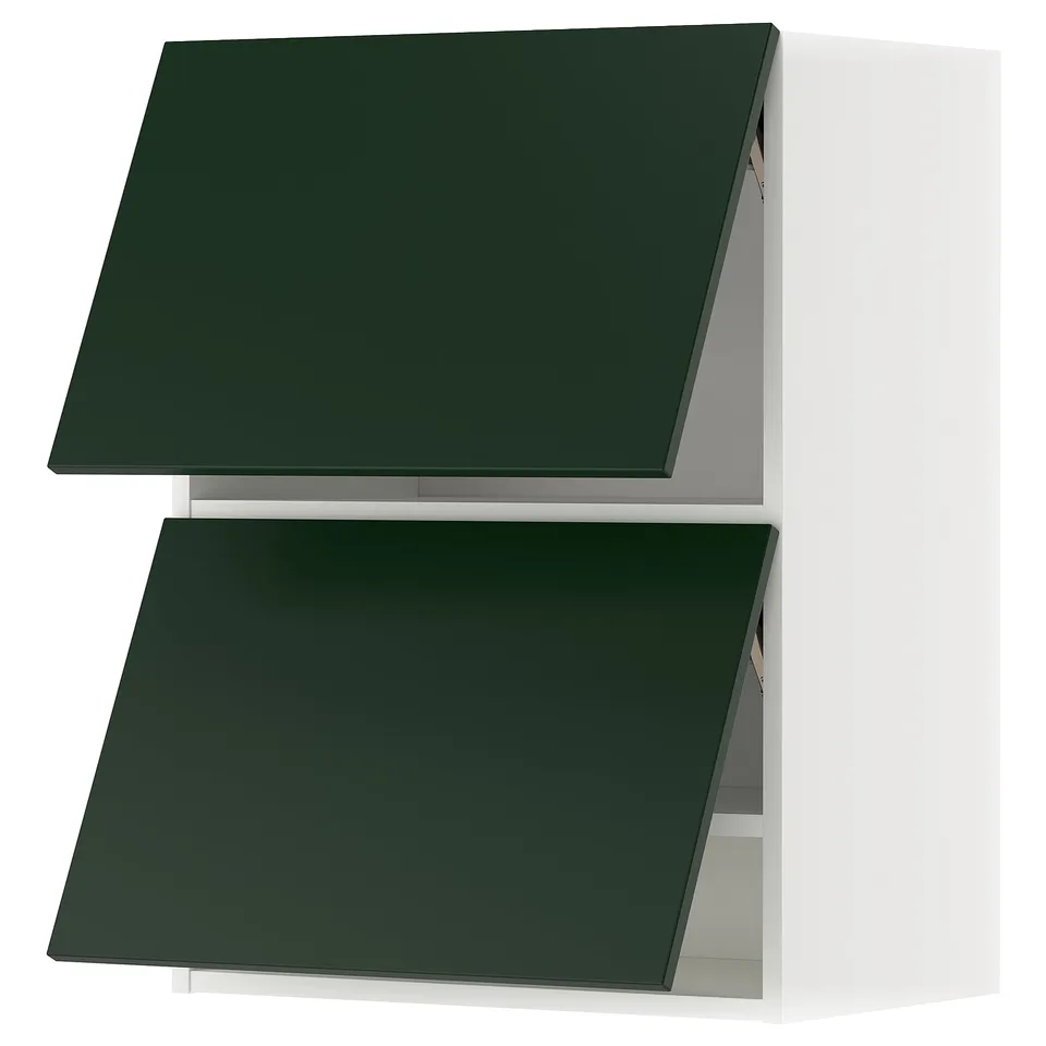 Modern kitchen cabinet, green-white
