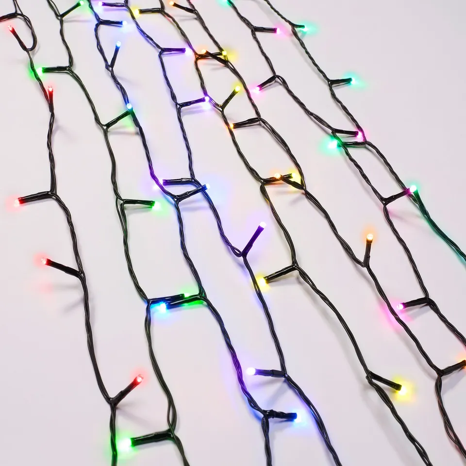 Colourful string lights with various colours; change colours, modes, and works outdoors.