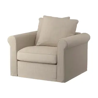 GRÖNLID cover for armchair, Hillared beige