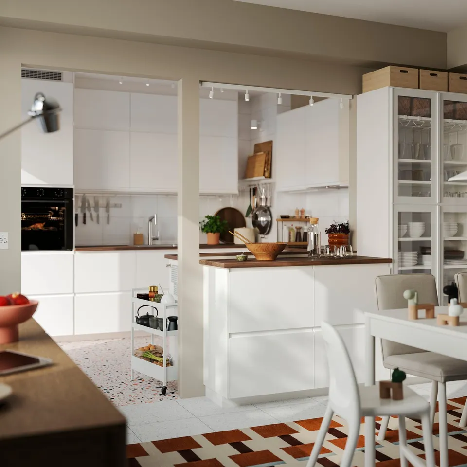 NISSAFORS Trolley, white, 50.5x19x67 cm