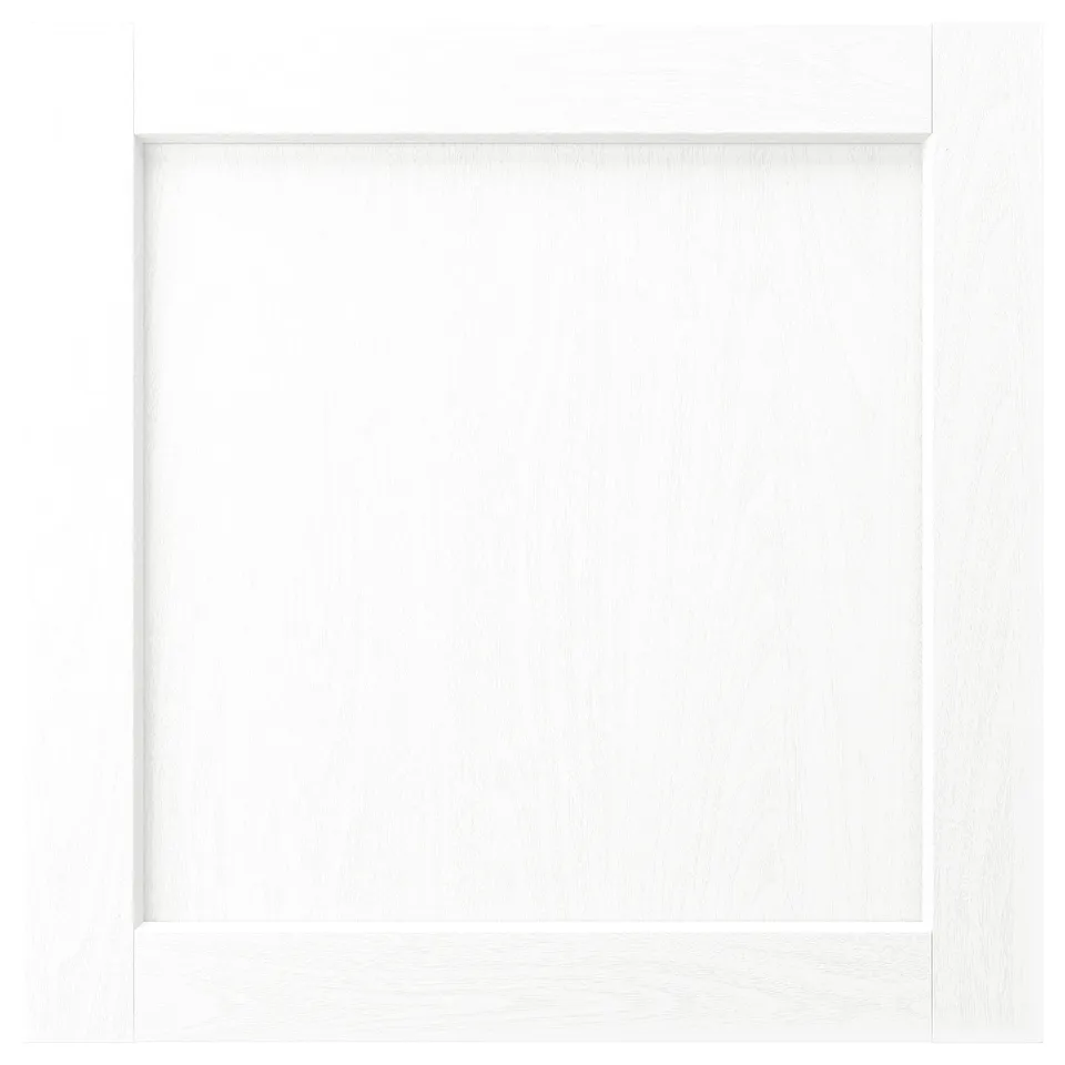 ENKÖPING white square cabinet door, classic design, durable wood-like foil, 25-year guarantee.