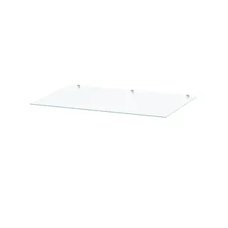 STORKLINTA glass top, transparent, 70x50 cm