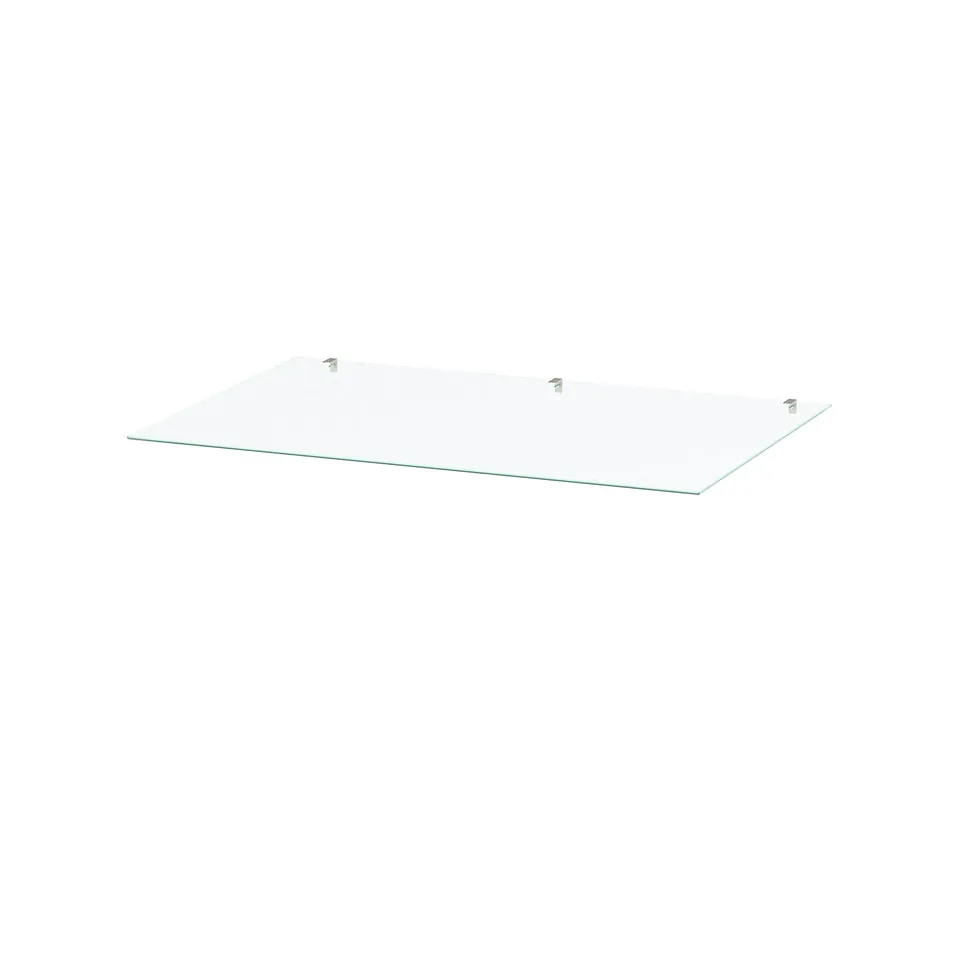 STORKLINTA Glass top, transparent, 70x50 cm