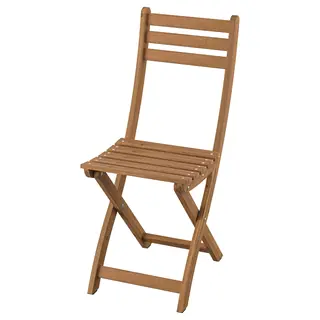 ASKHOLMEN chair, outdoor, foldable dark brown, Width 36 x Depth 49 x Height 87 cm
